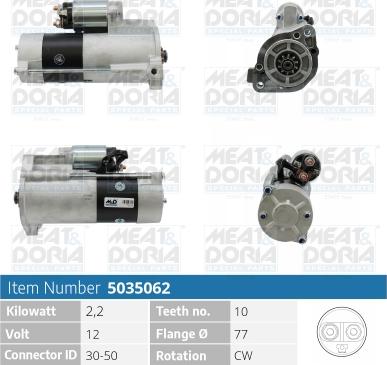 Meat & Doria 5035062 - Starter autospares.lv