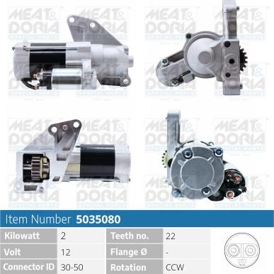 Meat & Doria 5035080 - Starter autospares.lv