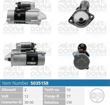 Meat & Doria 5035158 - Starter autospares.lv