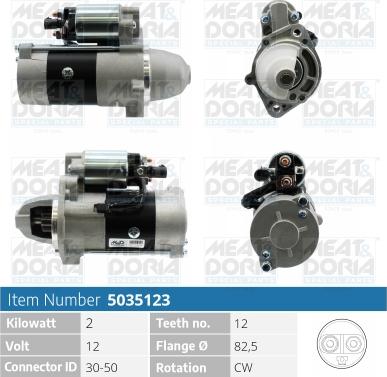 Meat & Doria 5035123 - Starter autospares.lv