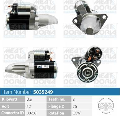 Meat & Doria 5035249 - Starter autospares.lv