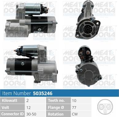 Meat & Doria 5035246 - Starter autospares.lv