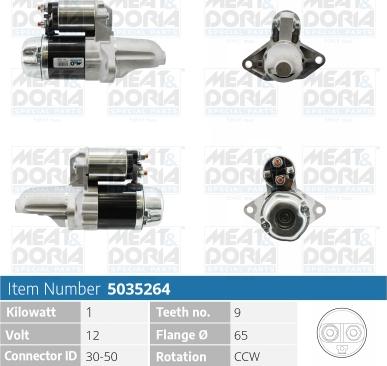 Meat & Doria 5035264 - Starter autospares.lv