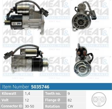 Meat & Doria 5035746 - Starter autospares.lv