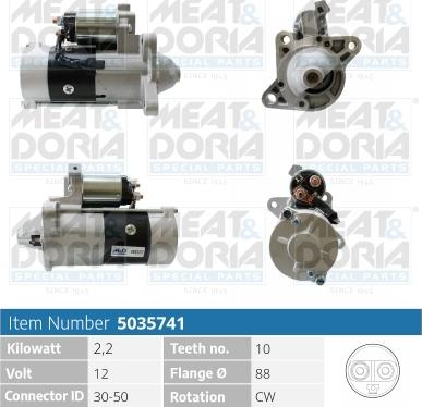 Meat & Doria 5035741 - Starter autospares.lv