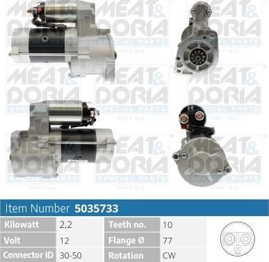 Meat & Doria 5035733 - Starter autospares.lv