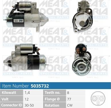 Meat & Doria 5035732 - Starter autospares.lv