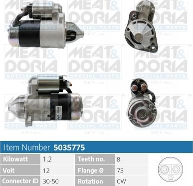 Meat & Doria 5035775 - Starter autospares.lv