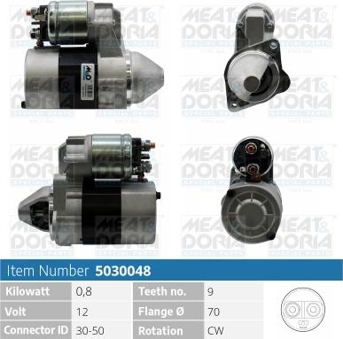 Meat & Doria 5030048 - Starter autospares.lv