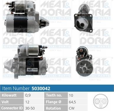 Meat & Doria 5030042 - Starter autospares.lv