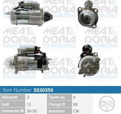 Meat & Doria 5030350 - Starter autospares.lv