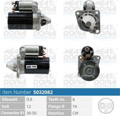 Meat & Doria 5032082 - Starter autospares.lv