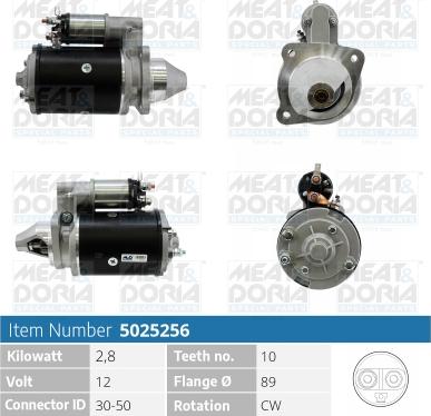 Meat & Doria 5025256 - Starter autospares.lv