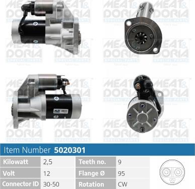 Meat & Doria 5020301 - Starter autospares.lv