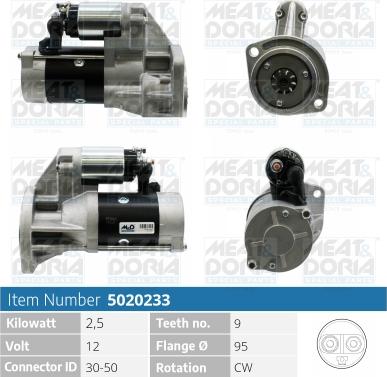 Meat & Doria 5020233 - Starter autospares.lv