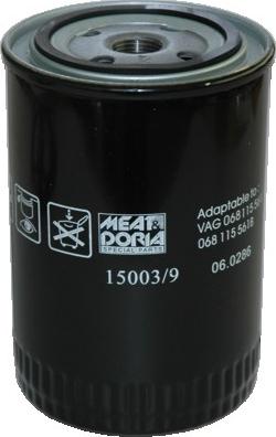 Meat & Doria 15003/9 - Oil Filter autospares.lv