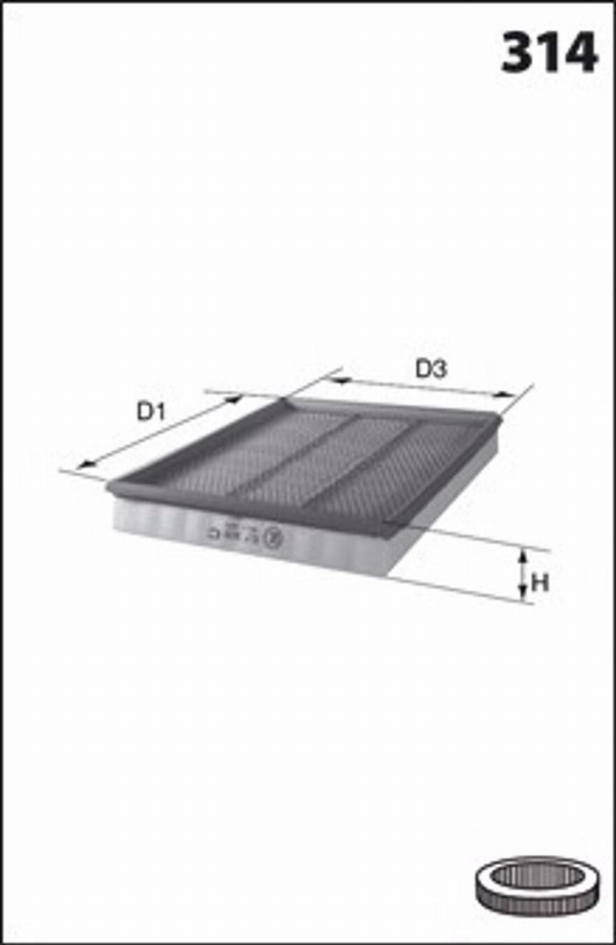 Mecafilter 178 - Air Filter, engine autospares.lv