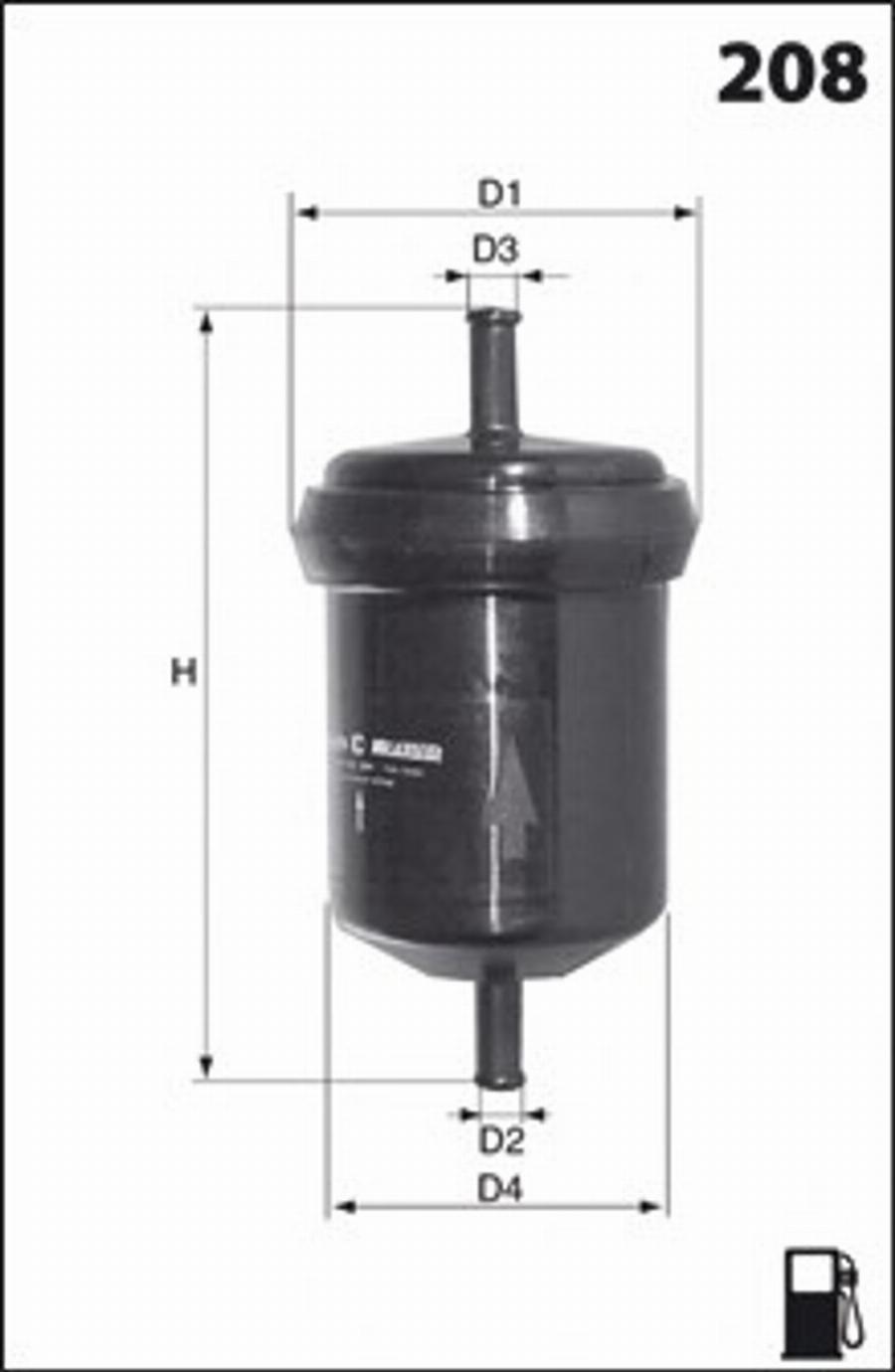 Mecafilter E04 - Fuel filter autospares.lv