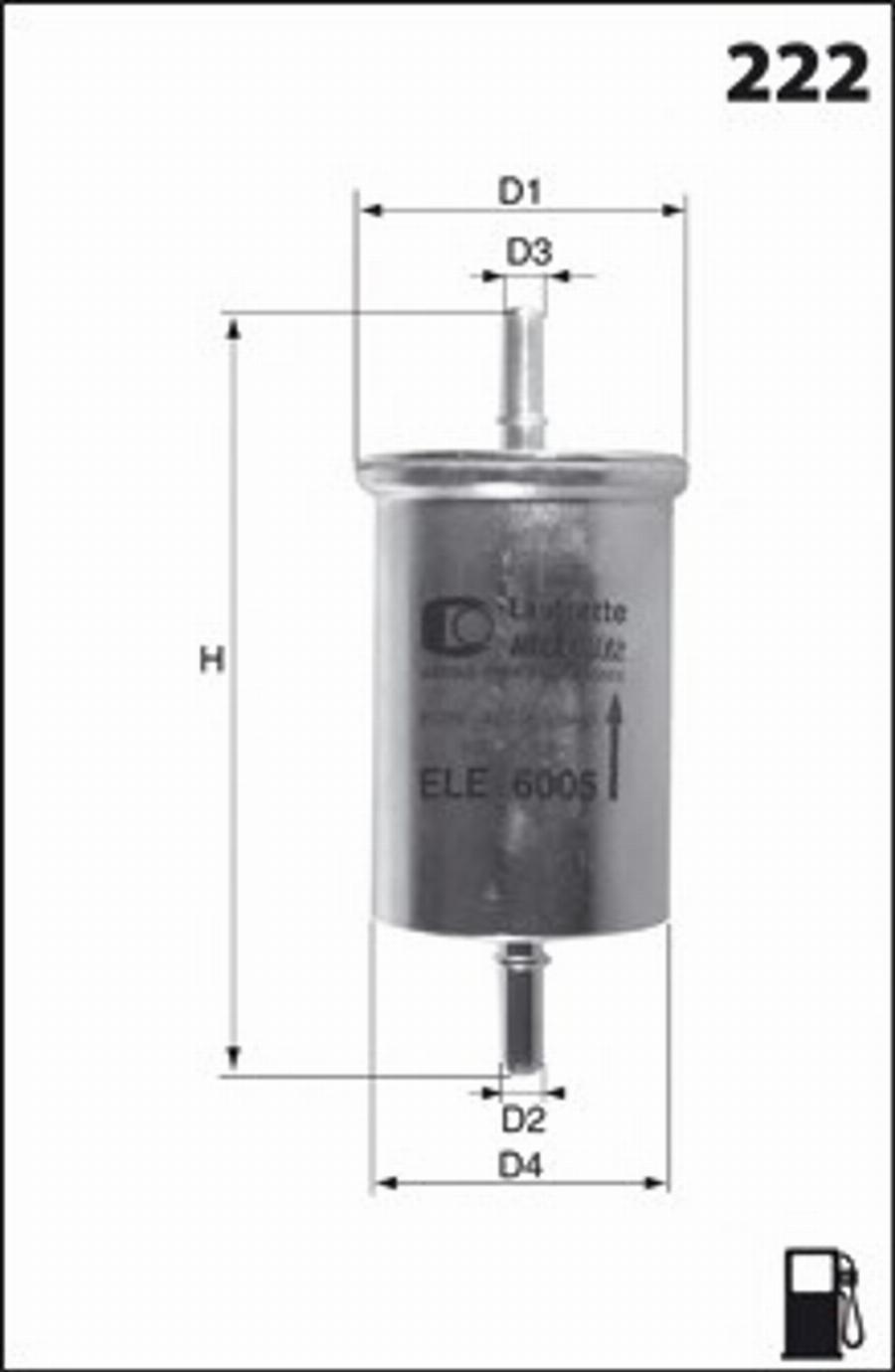 Mecafilter E02 - Fuel filter autospares.lv