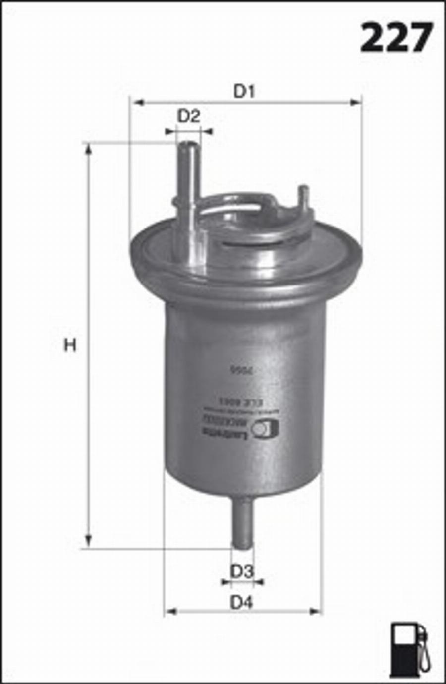 Mecafilter E17 - Fuel filter autospares.lv