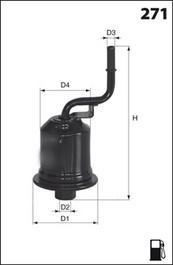 Mecafilter ELE6078 - Fuel filter autospares.lv