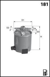 Mecafilter ELG5440 - Fuel filter autospares.lv