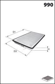 Mecafilter ELR7014 - Filter, interior air autospares.lv