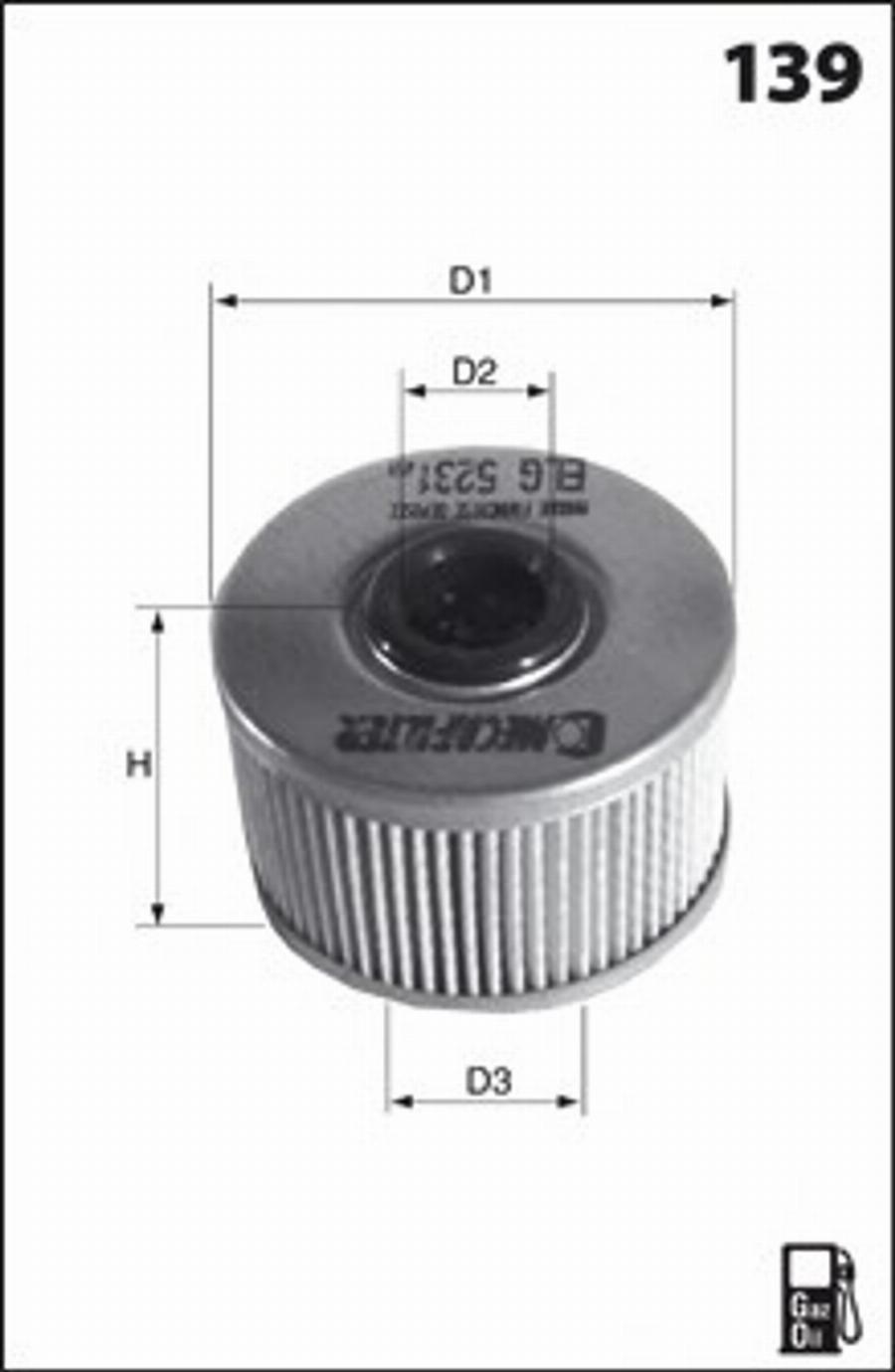 Mecafilter G13 - Fuel filter autospares.lv