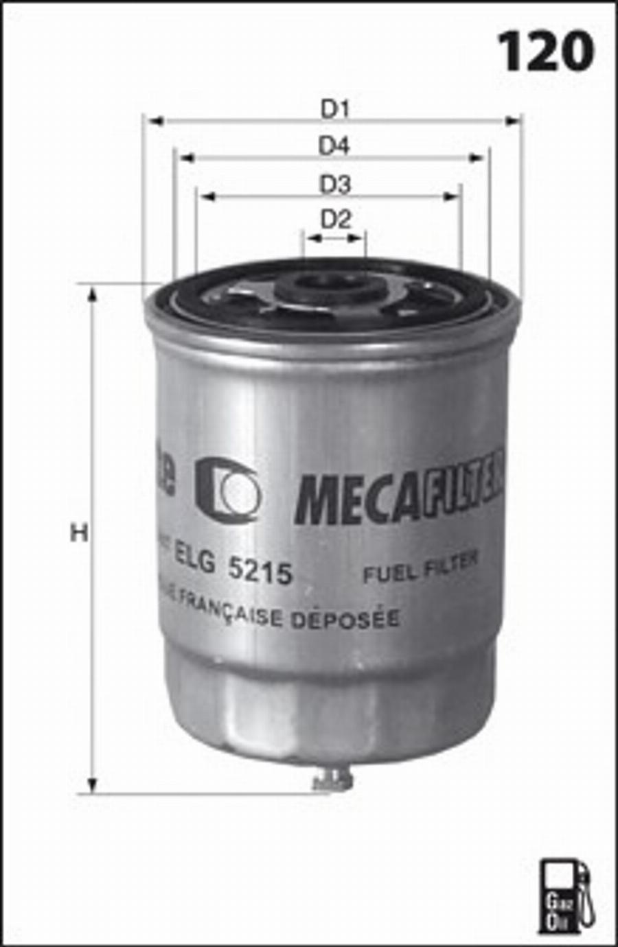 Mecafilter G74 - Fuel filter autospares.lv