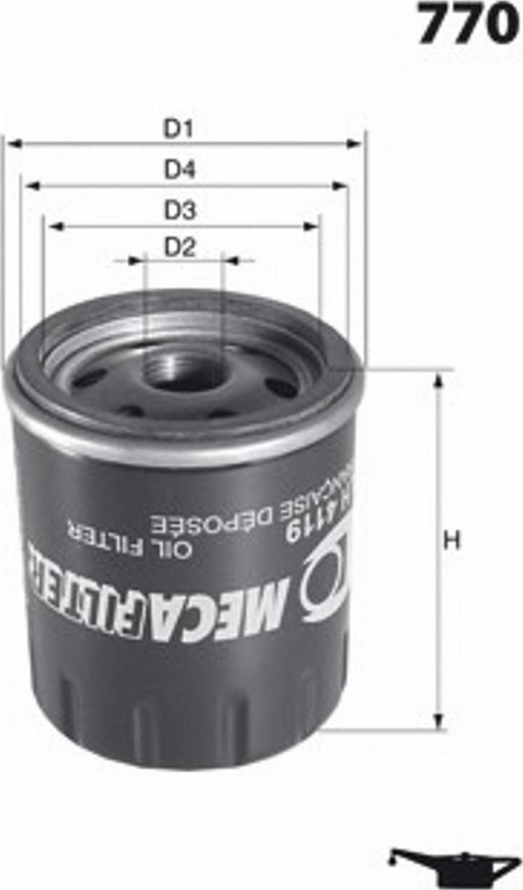 Mecafilter H10 - Oil Filter autospares.lv