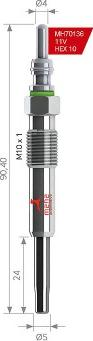 MEHA AUTOMOTIVE MH70136 - Glow Plug autospares.lv