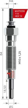 MEHA AUTOMOTIVE MH70239 - Glow Plug autospares.lv