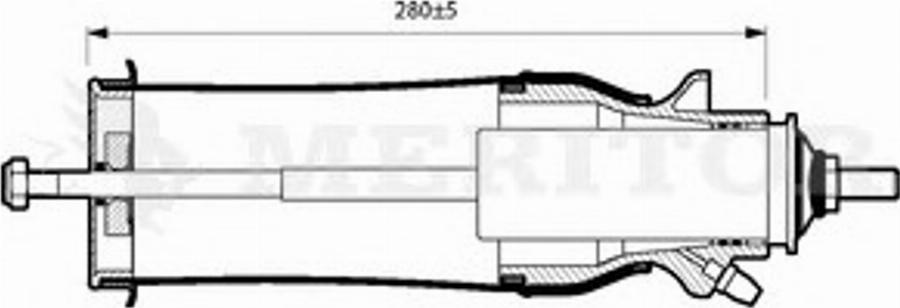 Meritor MLF5102 - Shock Absorber, cab suspension autospares.lv