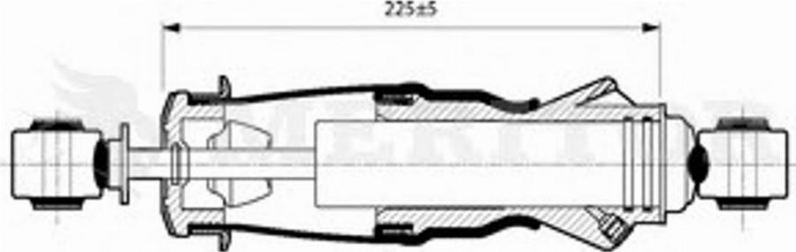 Meritor MLF5116 - Shock Absorber, cab suspension autospares.lv