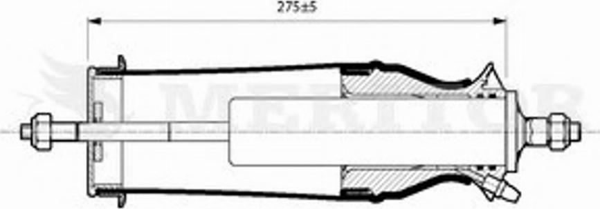 Meritor MLF5204 - Shock Absorber, cab suspension autospares.lv