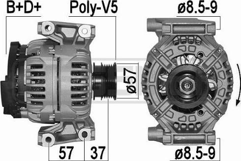 Messmer 209555A - Alternator autospares.lv