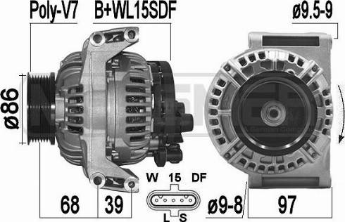 Messmer 209504 - Alternator autospares.lv