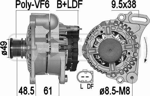 Messmer 209502A - Alternator autospares.lv