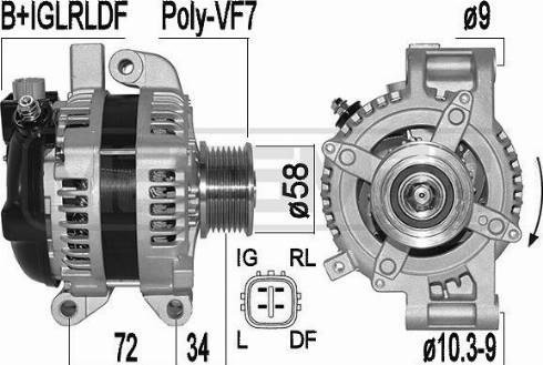 Messmer 209534A - Alternator autospares.lv