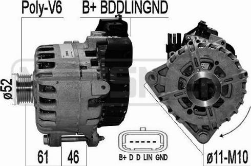 Messmer 209616 - Alternator autospares.lv