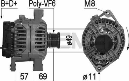 Messmer 209046A - Alternator autospares.lv