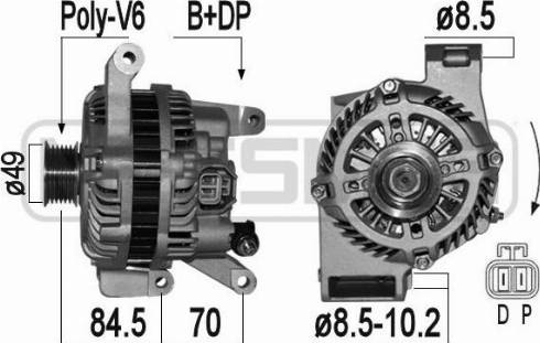 Messmer 209358A - Alternator autospares.lv