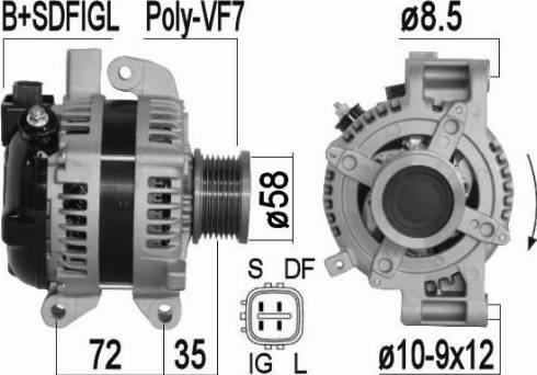 Messmer 209370A - Alternator autospares.lv