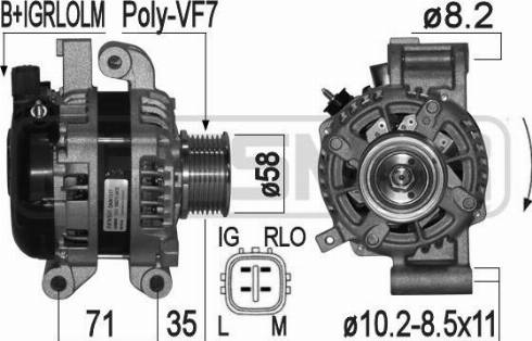 Messmer 209298 - Alternator autospares.lv