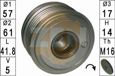 Messmer 219160 - Pulley, alternator, freewheel clutch autospares.lv