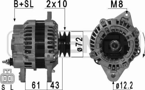 Messmer 210950A - Alternator autospares.lv