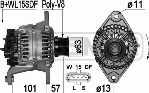 Messmer 210966A - Alternator autospares.lv