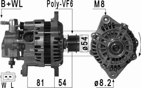 Messmer 210906A - Alternator autospares.lv