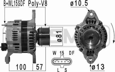 Messmer 210913A - Alternator autospares.lv