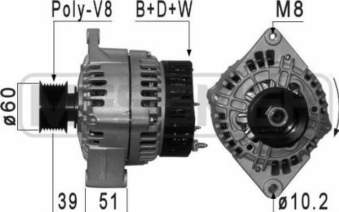 Messmer 210986A - Alternator autospares.lv